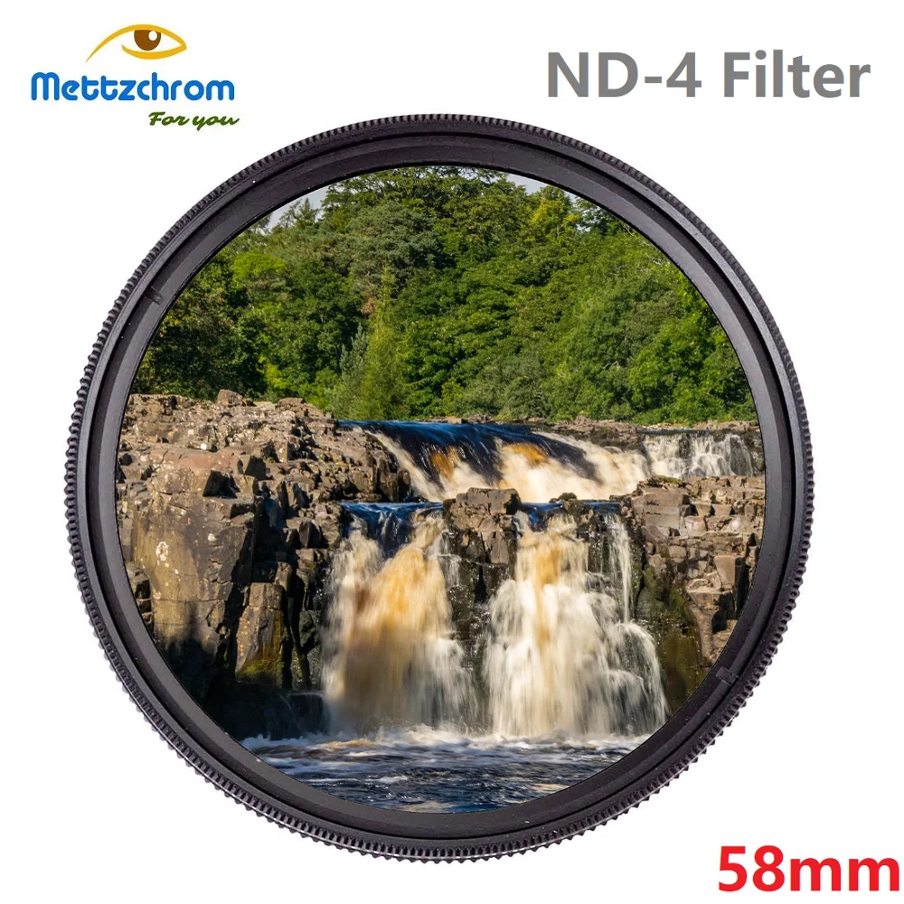 Mettzchrom ND4 ND 4 Neutral Density Photography filter 49mm 52mm 55mm 58mm 62mm 67mm 72mm 77mm for DSLR Camera lens