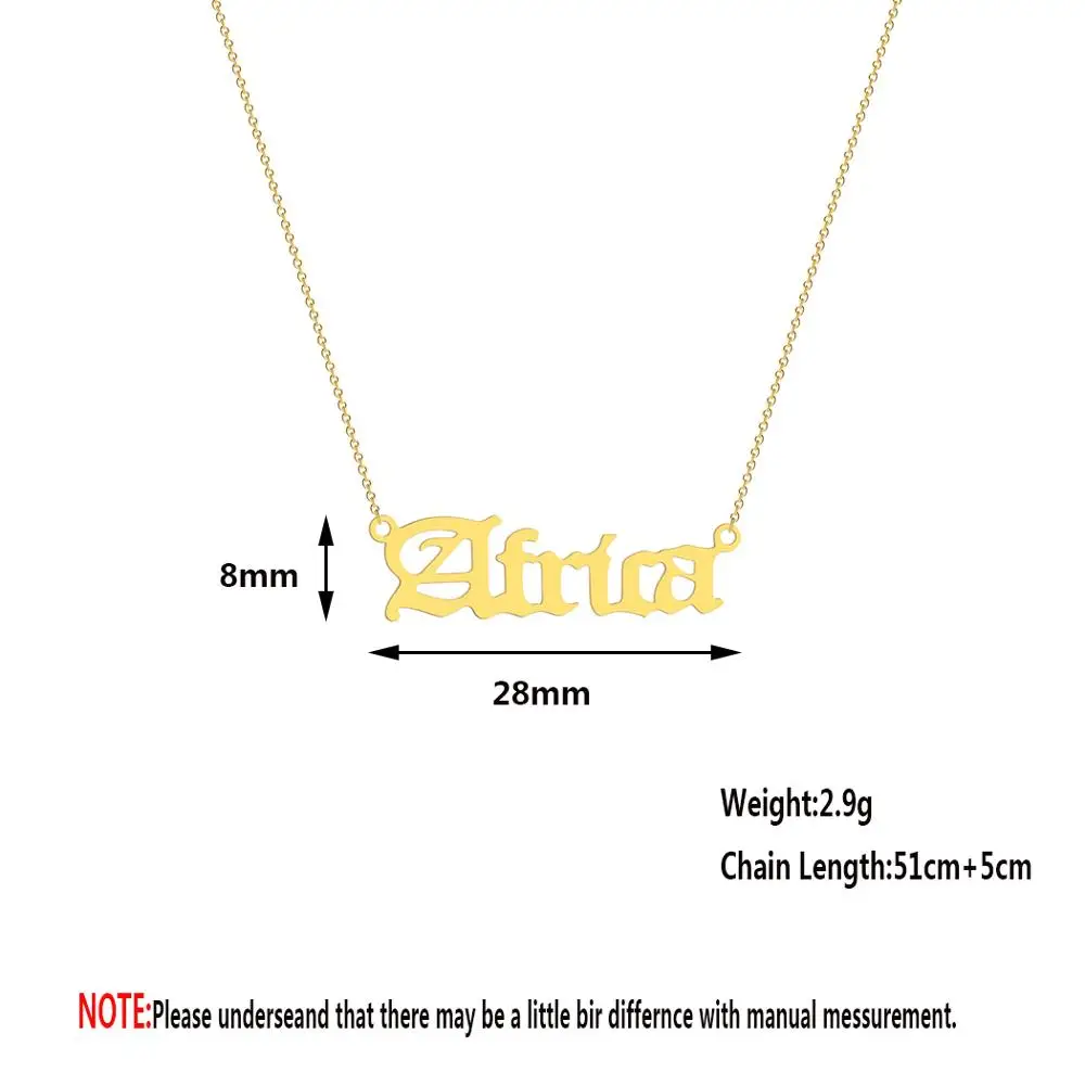 CHENGXUN Ancient English Letter Necklace Africa Pendant Necklace for Women Men Choker Collier Black Lives Matter