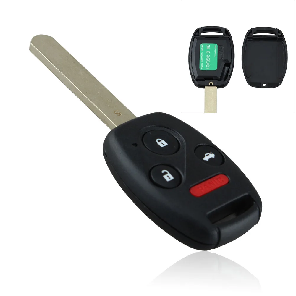 

313.8Mhz car key replacement 4 Buttons Keyless Entry Key Fob with Chip46 OUCG8D-380H-A Suitable for 2003-2007 Honda / Accord