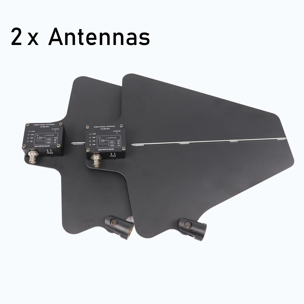 LCZ Audio Wireless Receiver W/ Active Directional Antenna UA874 UHF Antenna  Integrated Amp (470-950MHz) for wireless mic