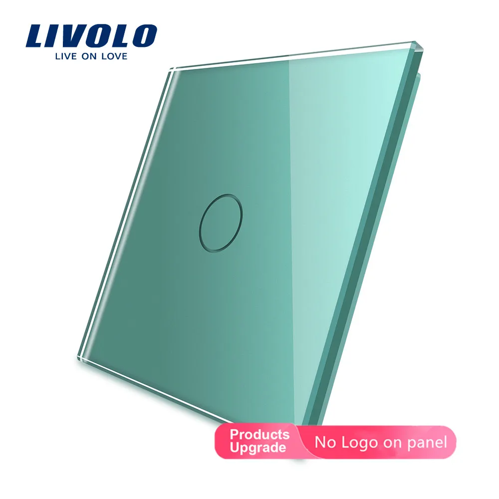 Livolo Luxury Colorful Pearl Crystal Glass,only panel, Single Glass Panel For 1 Gang 2Gangs Wall Touch Switch, no logo