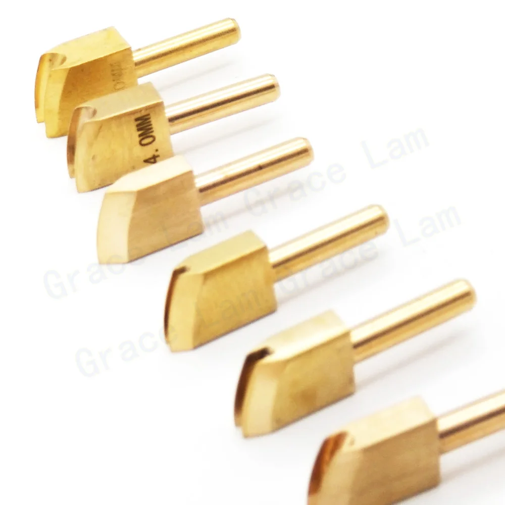 Leather Edge Tool Sets Soldering Iron Tips Lineer Edging Creaser Brass Head for Leather Craft DIY Creasing and Seal Polishing