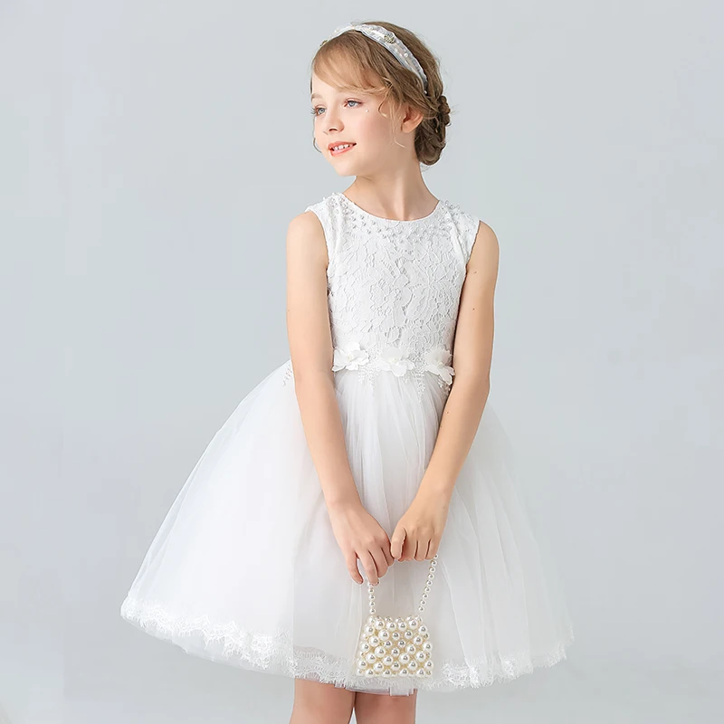 Girl\'s Princess dress Children\'s Day Birthday Party Lace Bubble skirt Summer style Dress