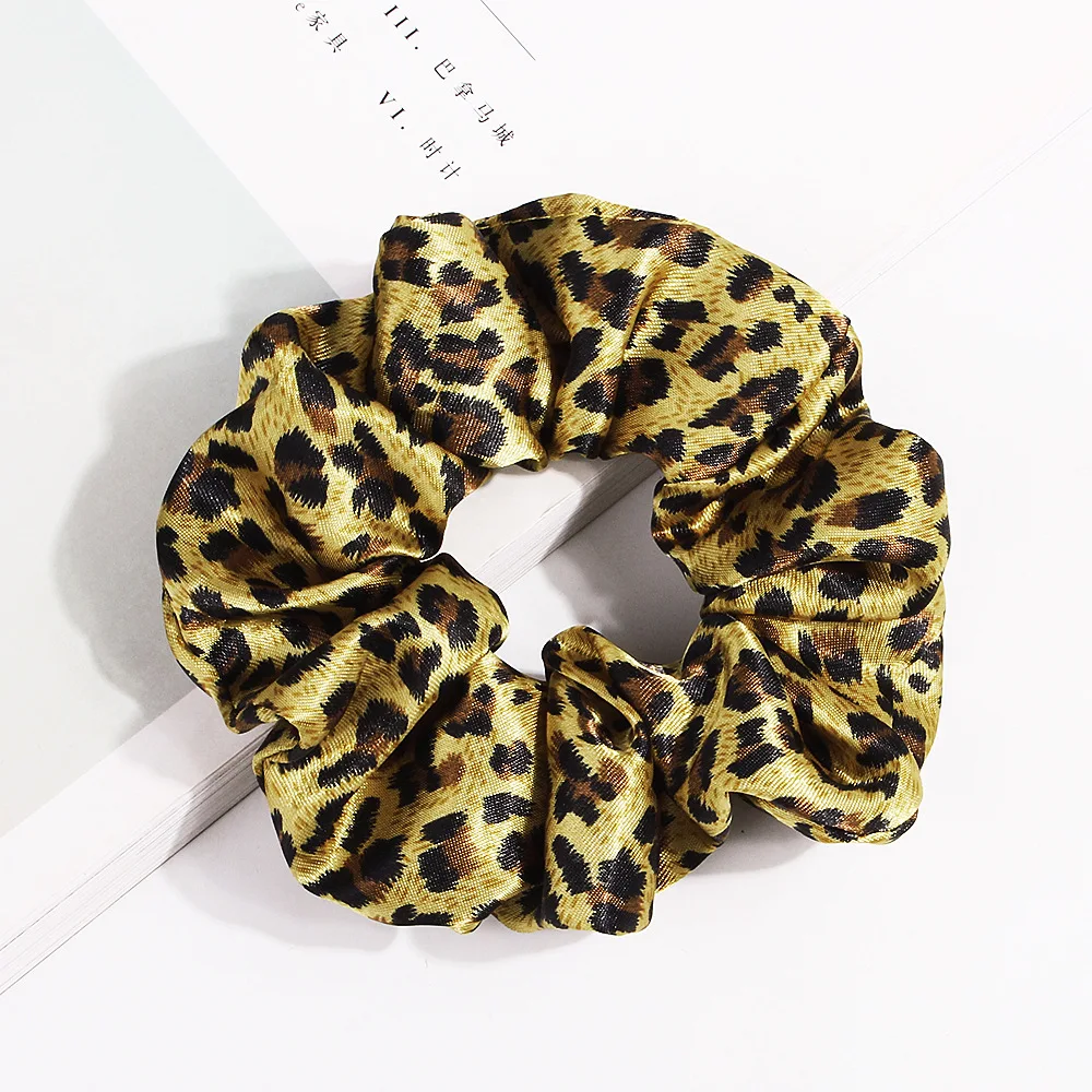 hot Sale 1pc Rainbow stripes Printed Leopard fashion lady hair ring Scrunchie Elastic Hair Band Hair Ties Rope Hair Accessories