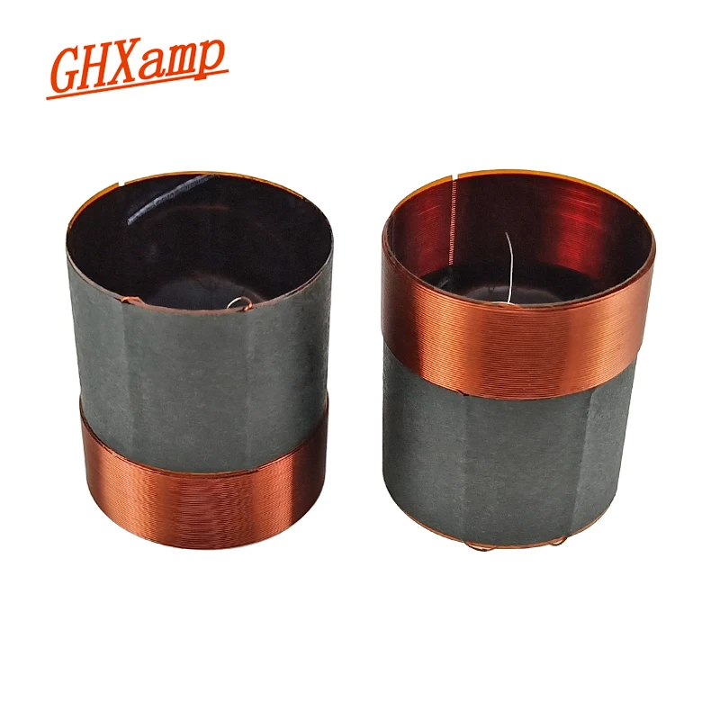 GHXAMP 25.5mm 4ohm Bass Voice Coil Woofer Speakers Repair Parts 25 Core High Power KSV Round Copper Wire 2PCS