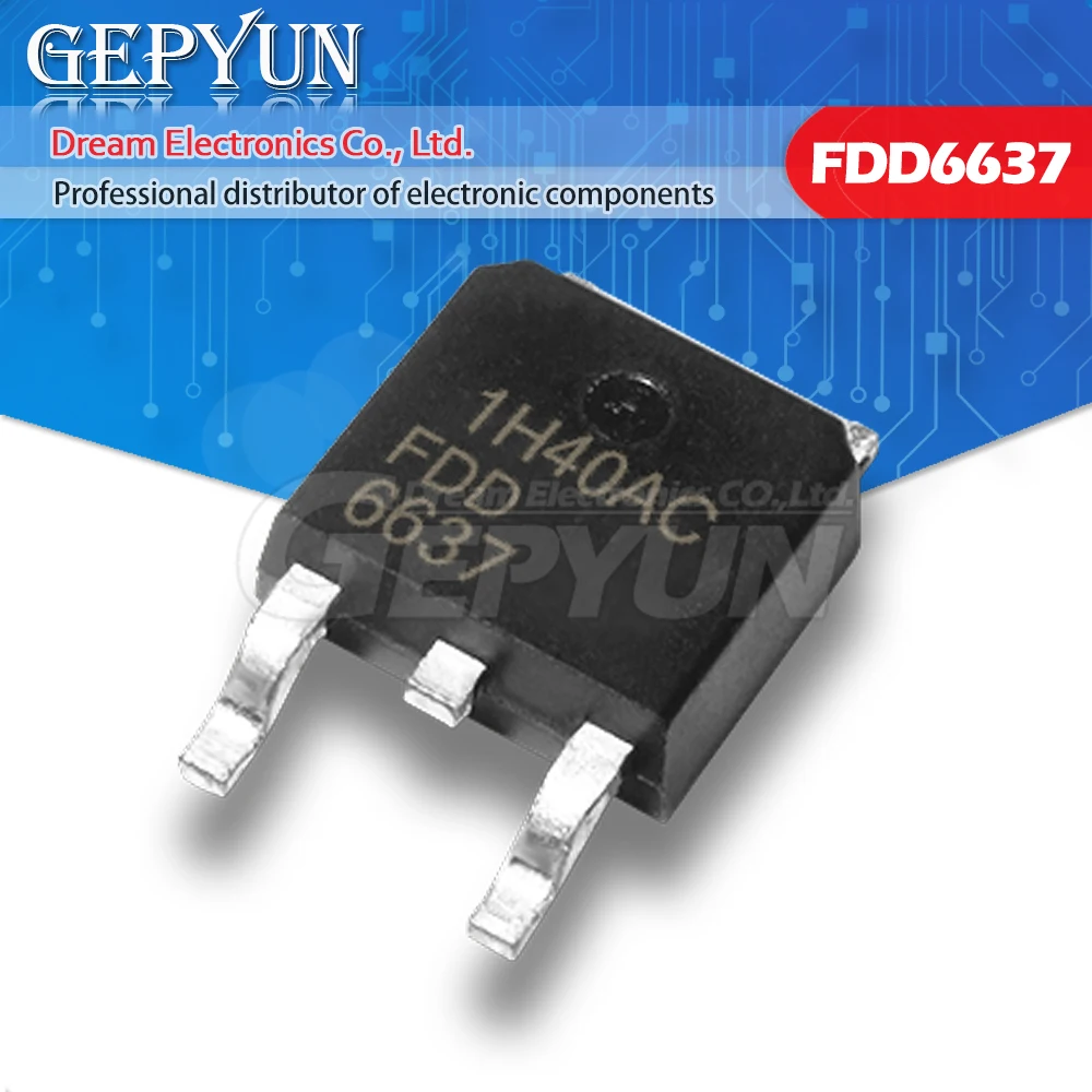 10pcs FDD6637 TO-252 6637 TO252 35V 55A