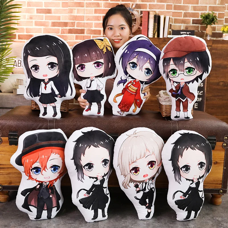 Bungo Stray Dogs Anime Plushies Doll Peripheral Cartoon Manga Nakajima Atsushi Dazai Osamu Pendant Pillow Stuffed Plush Kid Toys