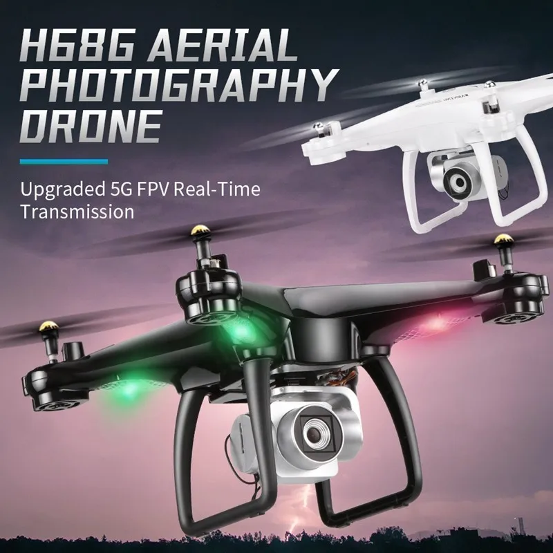 JJRC H68G GPS Drone With Camera 1080P HD 5G Wifi FPV Quadrocopter RC Helicopter Auto Follow Professional Dron 5G Wifi VS H68