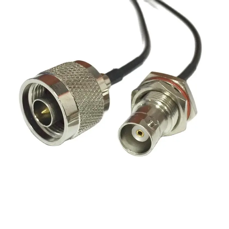 New N Male Connector Switch BNC Plug Female Jack Nut RG174 Pigtail Cable 20CM 8