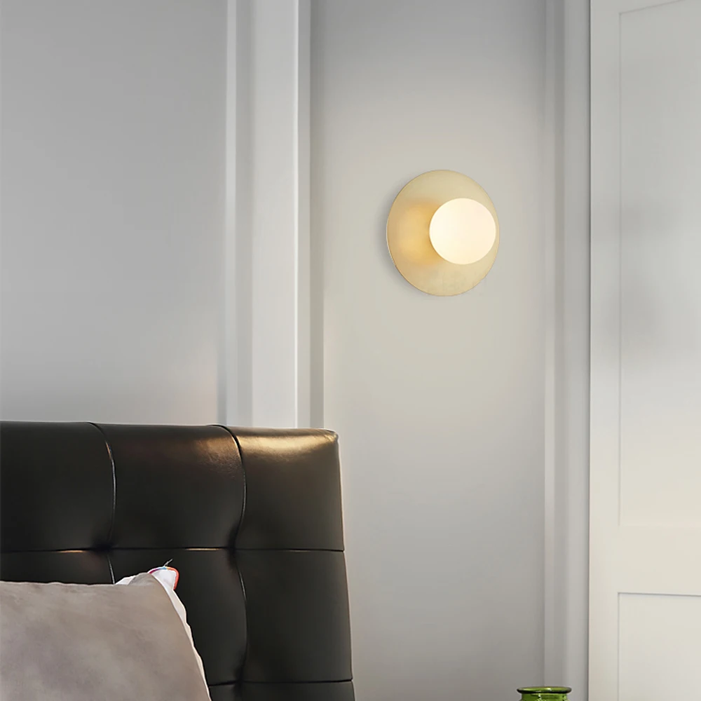 Luces Led de pared nórdicas G9, decoración creativa de vidrio, Fondo para lámparas de pared de cabecera de sala de estar, candelabros de pared de cobre, iluminación del hogar