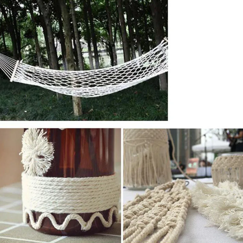 5mm Thick Cotton Rope DIY Craft Braided Color Rope Decoration Beam Mouth Binding Decorative Sewing Cloth Three-strand Thread 5m