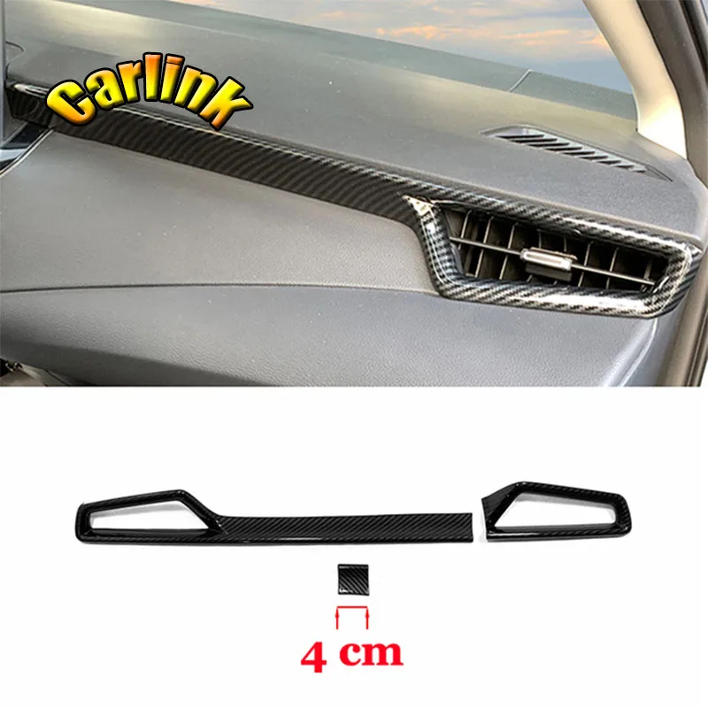 For Toyota corolla E210 Sedan 2019 2020 ABS Matte/Carbon Fibre Car Console air outlet cover trim Strip Car styling accessories