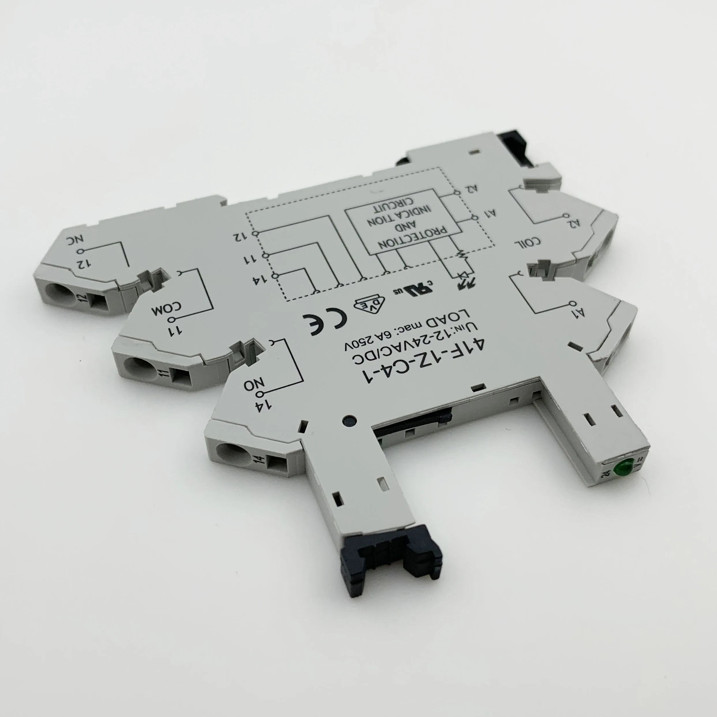 10Pcs RELAY SOCKETS 41F 1Z C4  41FF DIN Rail Snap Mount POWER RELAY WITH RELAY HOLDER AC&DC 6-24V VOLTAGE CONTACT RELAY MODULE