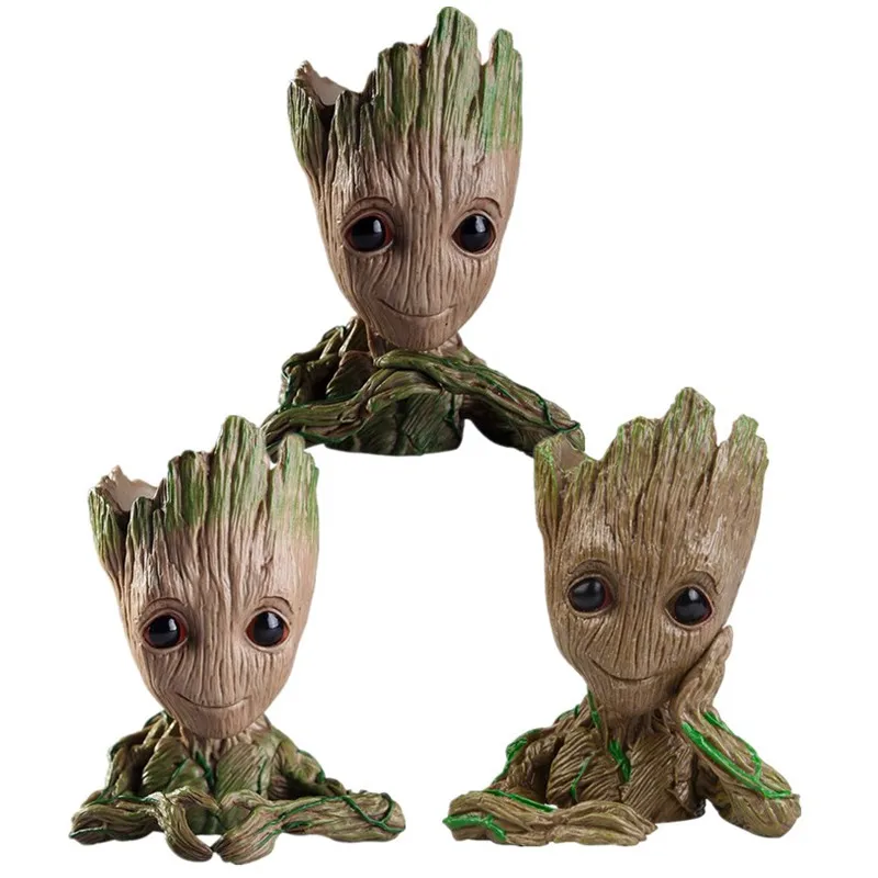 Aquarium Groot Tree Man Decoration Cartoon Action Figure Decor for Fish Tank Flower Plant Holder Pot Acuario Ornament Background