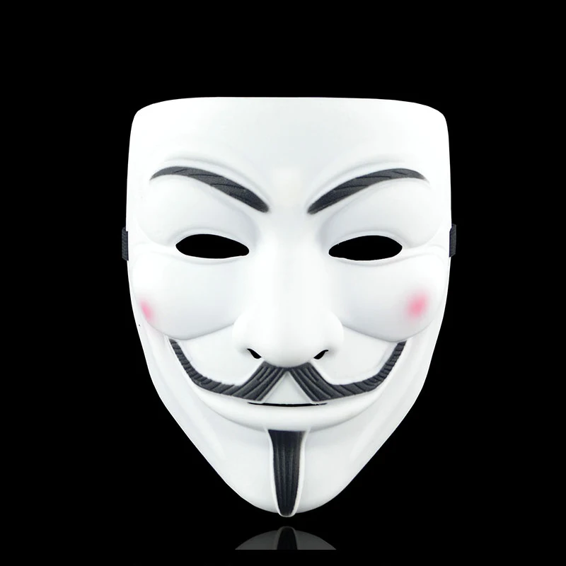 Movie Cosplay V for Vendetta Hacker Mask Anonymous Guy Fawkes Halloween Christmas Party Gift for Adult  Film Theme Mask