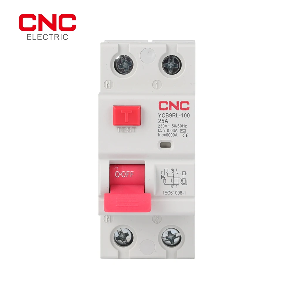 CNC YCB9RL-100 Residual Current Circuit Breaker 6000A 30mA 230V 50Hz RCCB MCB 6/10/16/20/25/32/40/50/63A