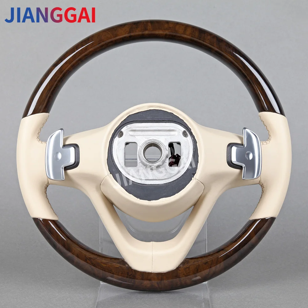 Wooden Leather Car Steering Wheel Buttons Suitable For Benz S350 2018 Racing Auto Steering