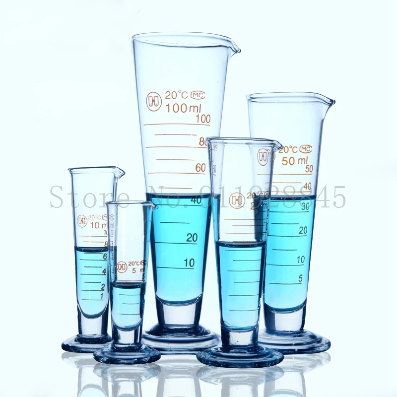 Lab Graduated tapered Measuring Cup Beaker Triangular Conocal Cylinder Laboratory Equipment