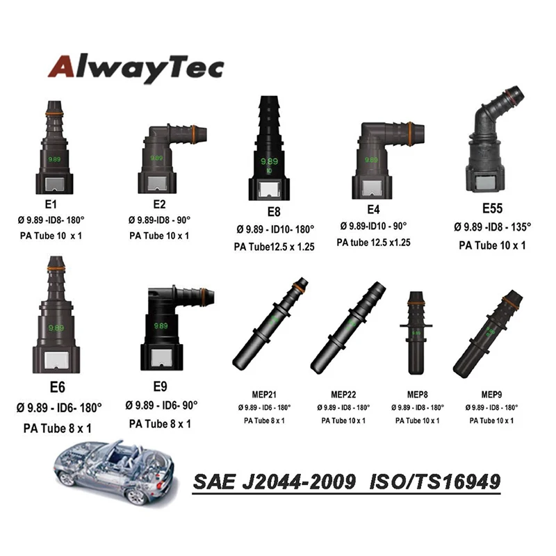 10 stücke Heißer Verkauf 7,89mm-5/16 "T Form 3 Weg Rohr Rohr Anschluss Für Automotive diesel Kraftstoff Schlauch Kraftstoff Pumpe – Detail 10