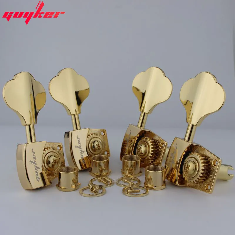 GUYKER high-grade Open Gear Bass Tuners Gear ratio 1:26 Tuning Keys Gold