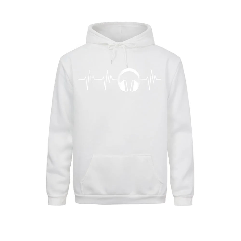 Sudaderas con capucha de manga larga para hombre y mujer, sudaderas con auriculares, latido del corazón, disco divertido, Jockey, regalo para DJ, estilo sencillo, baratas