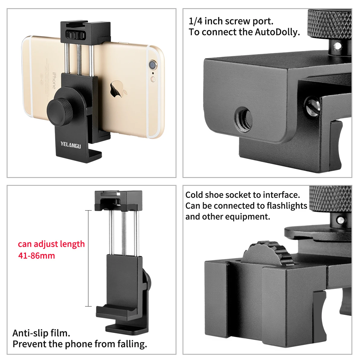 YELANGU Camera Video Autodolly L4X Electric Motor Track Slider for Canon Nikon Sony DSLR iphone12 13 Xiaomi