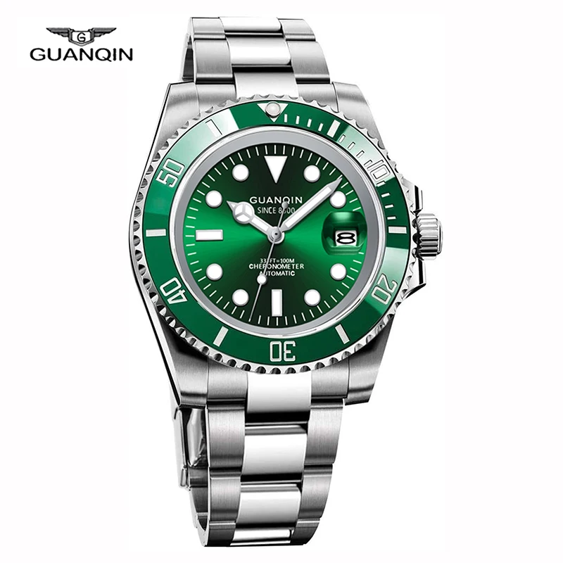 GUANQIN 2023 mens watches Top brand Luxury Military Men's Watch Mechanical Automatic Watch 100M Waterproof Sports Sapphire NH35