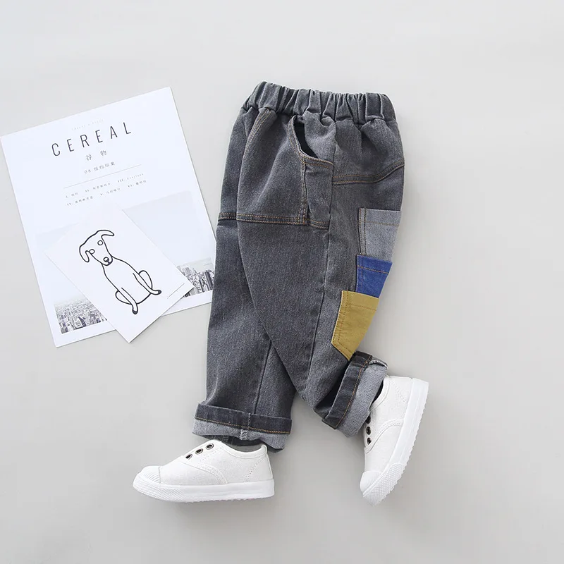 

New Fashion Boys Jeans Pants 2024 Spring Autumn Long Denim Trousers Korean pocket Style High Quality baby Boy Jeans 1-5Y