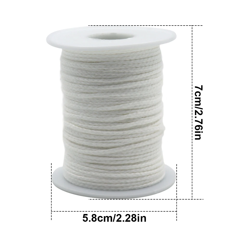 1 Spool of Unwaxed Cotton Square Braid Candle Wicks Candle Wax Core 61m X 2mm for Candle Making Craft DIY Candle Wicks Supplies