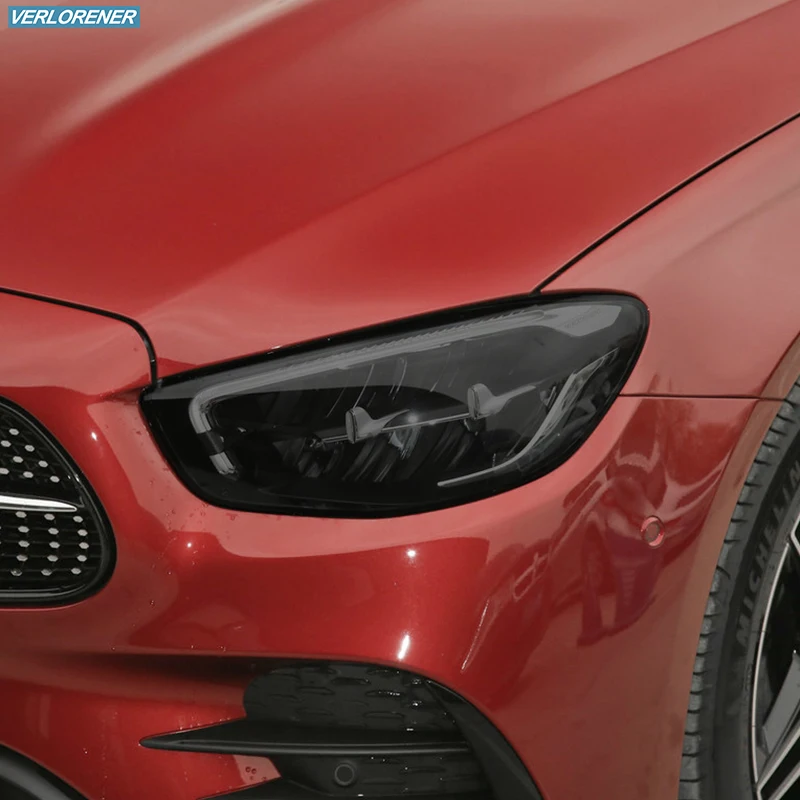 

Car Headlight Protective Film Smoked Black Tint Wrap Vinyl Transparent TPU Sticker For Mercedes Benz E Class Facelift W213 2021