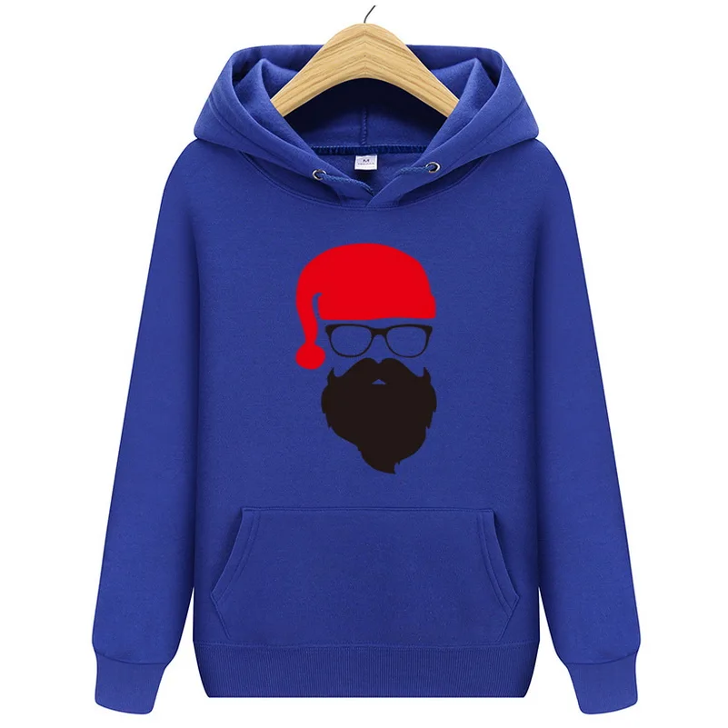 

Men's Santa Father Christmas Print Fleece Hoodies Sweatshirts Winter Unisex Hip Hop Swag Sweatshirts Hoodies Women Hoody Clothes