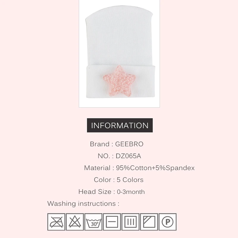 Geebro-gorros suaves de punto para bebé, gorros con estrellas de Color sólido, gorros informales, gorros para niño y niña, otoño