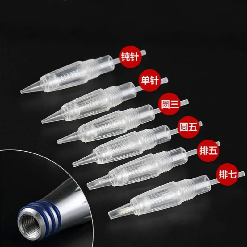 10pcs (Screw) Disposable Cartridge Needles Permanent Tattoo Makeup Eyebrow Lips Needles Embroidery Fog Needles Supplies