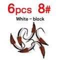 6pcs size 8 white