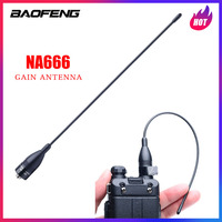 Model NA666 Walkie Talkie Gain Antenna Dual Band UHF VHF For BaoFeng Portable Radio UV5R UV82 BF-888S Two Way Radio Soft Antenna