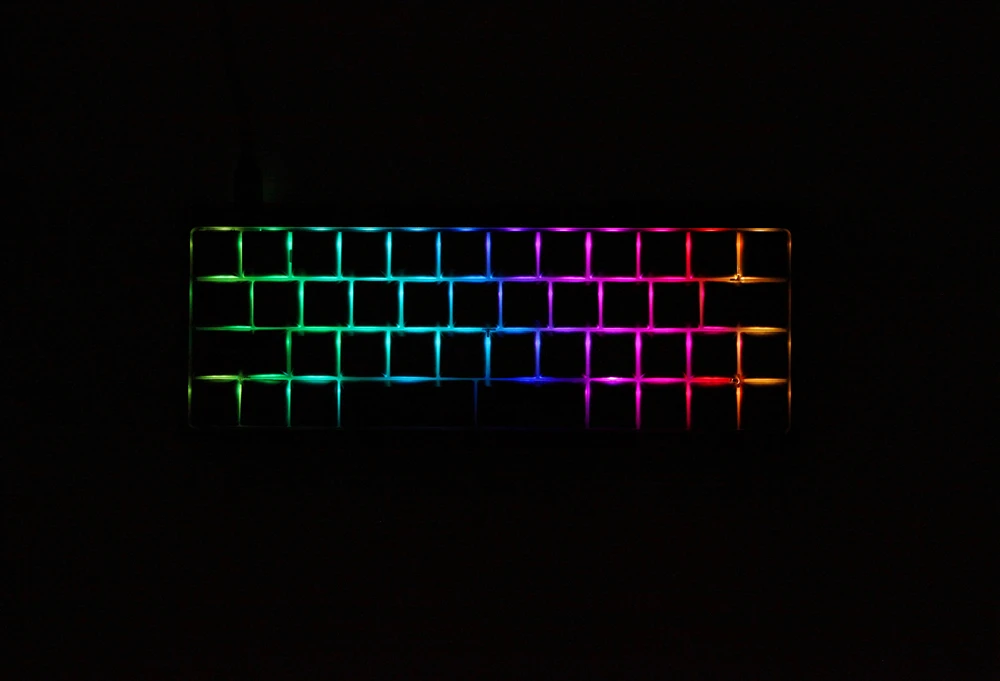 bm43 RGB 43 keys 40% Custom Mechanical Keyboard PCB programmed VIA firmware with rgb bottom underglow hot swapping switch