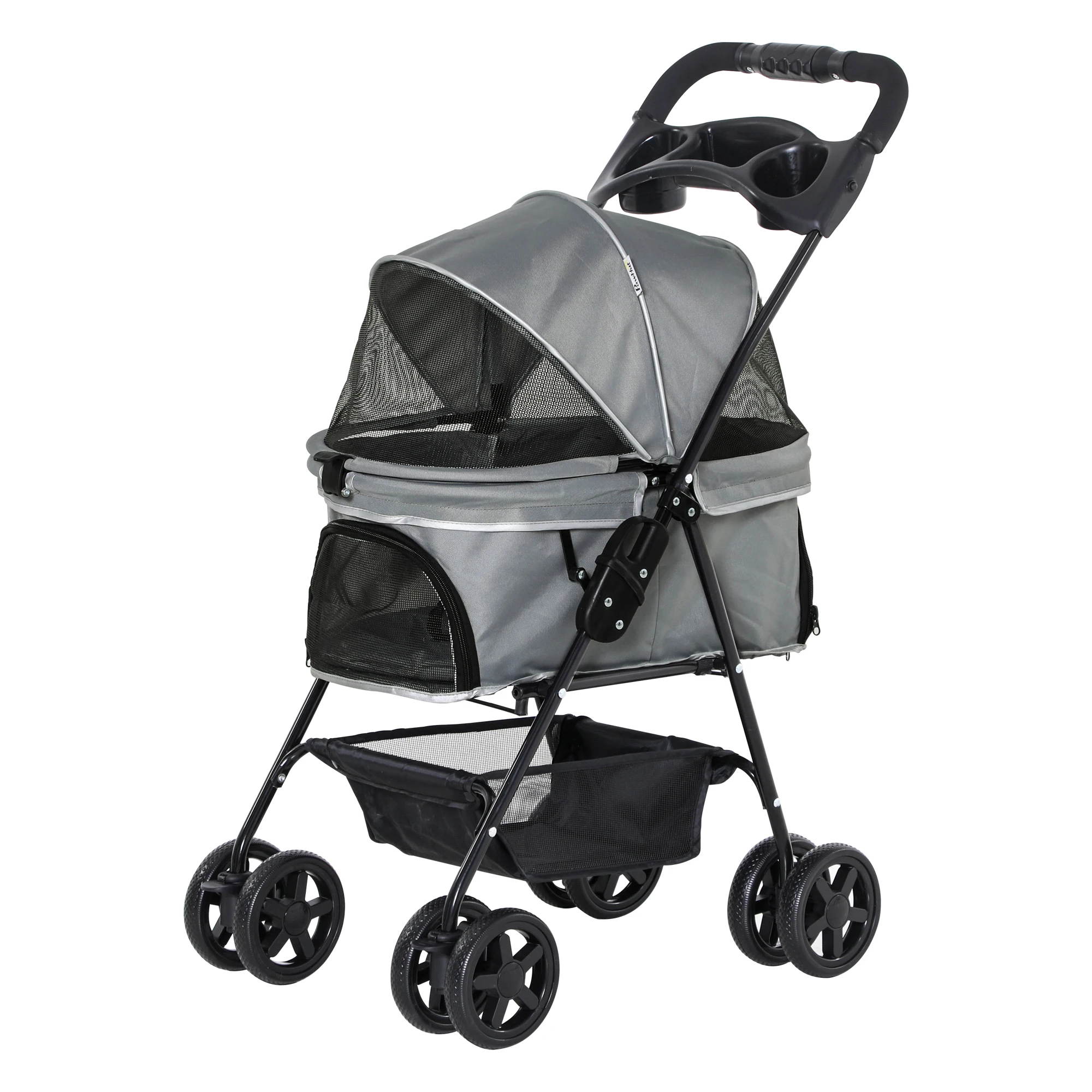 Pawhut opvouwbare hondenkinderwagen met universele wielen - afbeelding 1