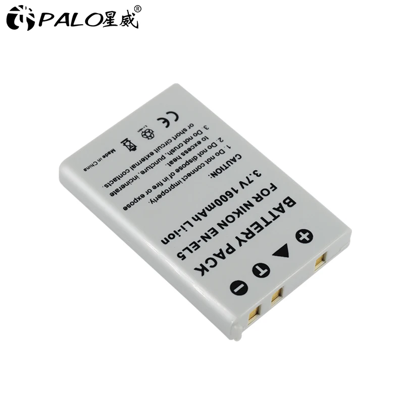 PALO-batería para cámara Digital, EN-EL5 de 1600mAh EN EL5 ENEL5 para Nikon Coolpix P4 P80 P90 P100 P500 P510 P520 P530 p5000 P5100 5200