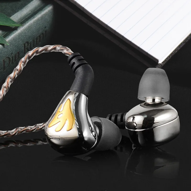 Imagem -03 - Cristal Composto Diafragma Fone de Ouvido Metal Telefone Headphones Hifi dj Esporte Earbuds d3 10 mm 2pin Cabo Berílio Chapeado Novo