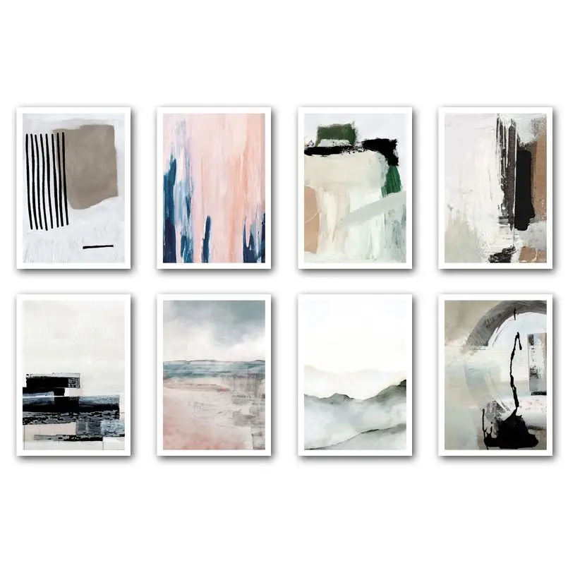 

Abstract Acrylic Color Block Nordic Poster Modern Wall Art Prints Canvas Painting Gallery Decoration Pictures For Living Room
