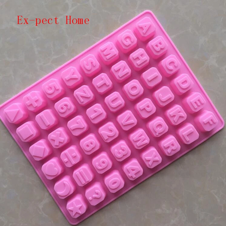 

100pcs high quality Silicone Digit/number Cake mold 48 Holes Chocolate Mould Handmade Soap Mold DIY Bakewaere Tool