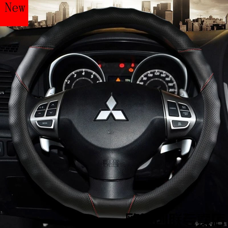 Universal Leather Car Steering Wheel Cover Set 37/38cm for Mitsubishi  Lancer Evolution Outlander ASX Grandis Pajero Accessories