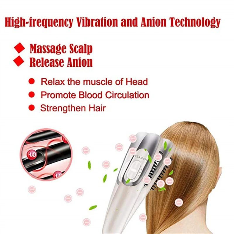 Tratamiento para el crecimiento del cabello, peine de masaje láser, equipo masajeador, cepillo para el crecimiento del cabello, terapia antipérdida de cabello