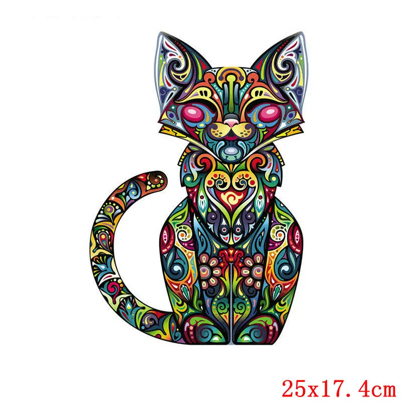 Tiger Heat Vinyl Transfer For Clothing Animals Lion Thermal Stickers Iron On Transfers For Clothes Applique For Washable T-shirt