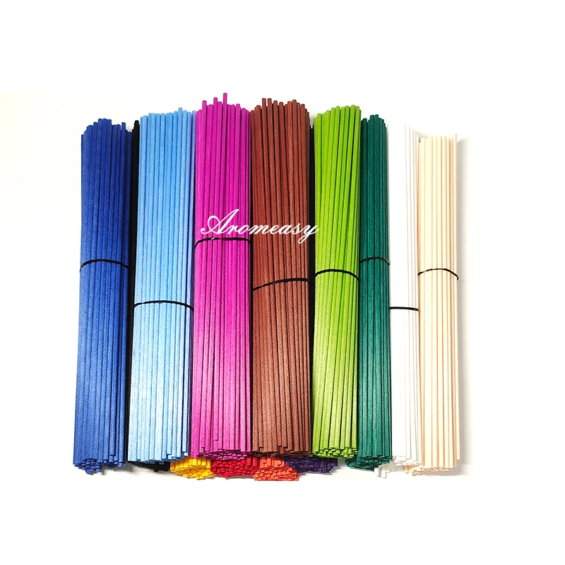 50pcs Colored Fiber Rattan Stick for Reed Diffuser Aroma Essential Oil Air Freshener Decorative For Home Fragrance