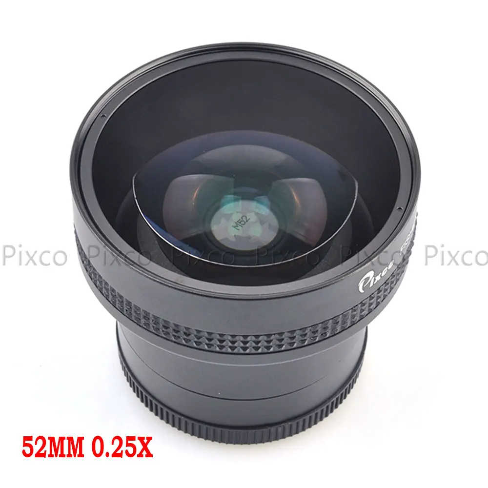 52MM 0.25X  Super Macro Wide Angle Fisheye Lens for Canon NIKON PENTAX DSLR SLR Camera 52MM thread lens