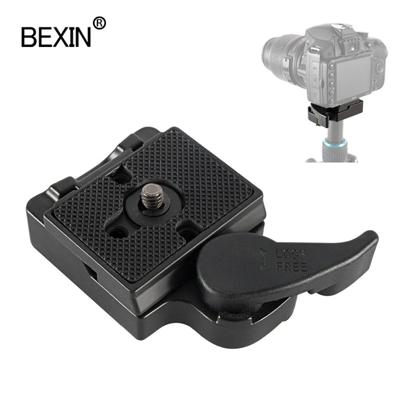 BEXIN Quick Release Clamp Tripod Head Quick Release Plate Adapter for Manfrotto 200PL-14 Compat Plate Suitable for Camera Tripod