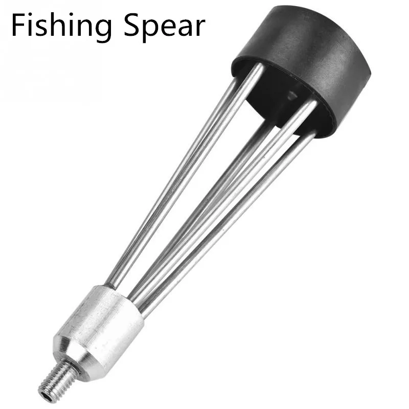 Stainless Steel 5 Prong Spearhead Fork Fishing Spear Harpoon Tip with Barbs Diving Spear Sharp Head Fishing Hook Tools Accessory