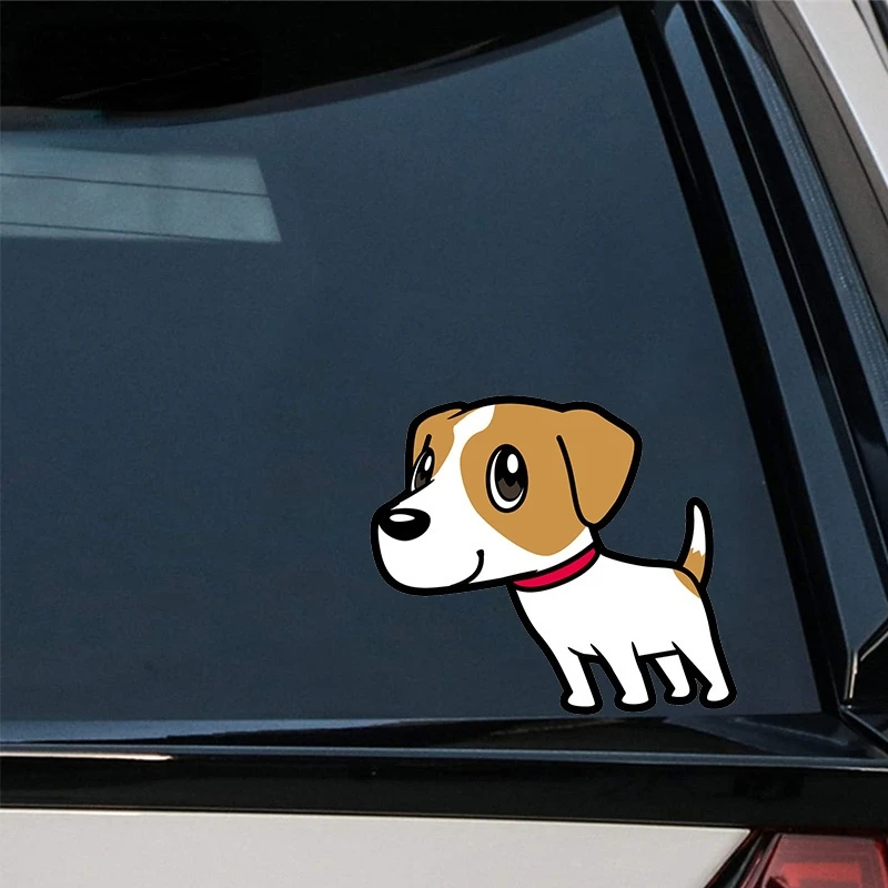 Creative Animal Cute Schnauzer Terrier Dog Cartoon Car Sticker Decal Decor for RV Auto Motocross Racing Laptop Trunk Wall Kk15cm