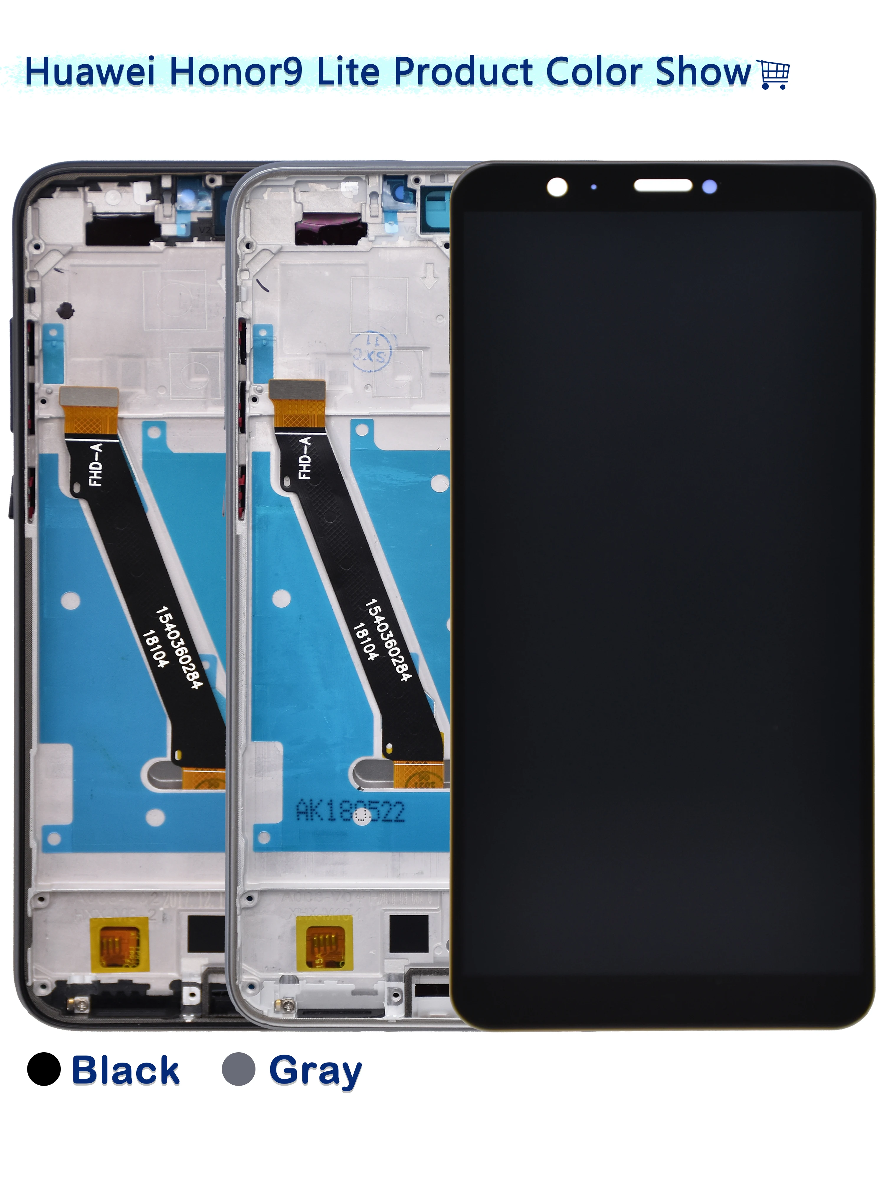 LCD touch screen with frame, 5.65 inch, for Huawei Honor 9 Lite